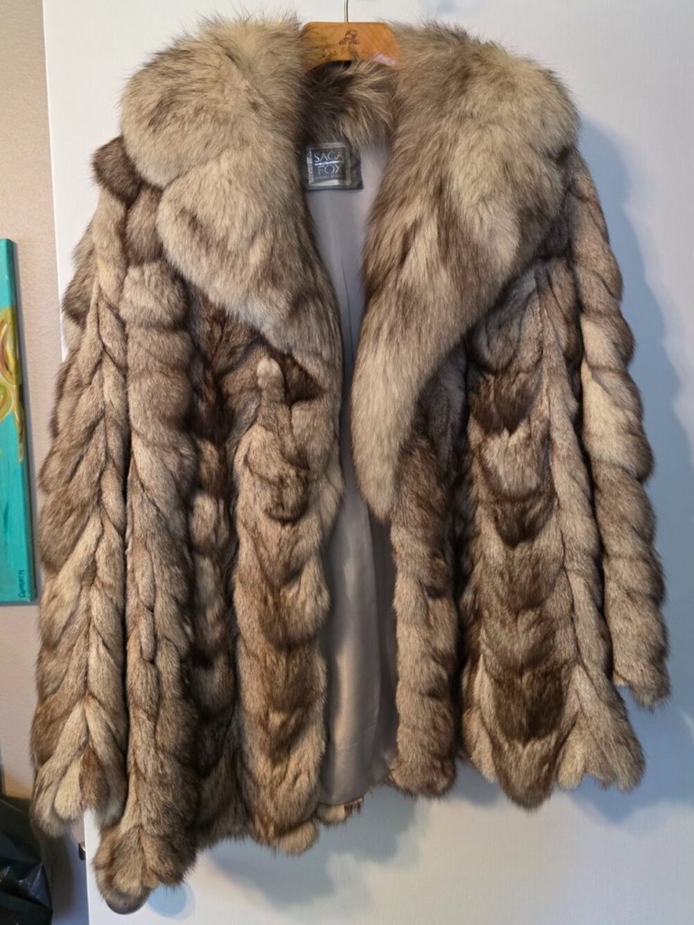 Vintage Saga Fox Genuine Fur Coat